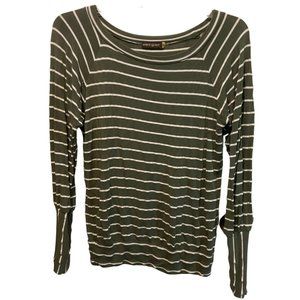 Revolve Saint Grace bateau striped ribbed raglan knit T-shirt sz M